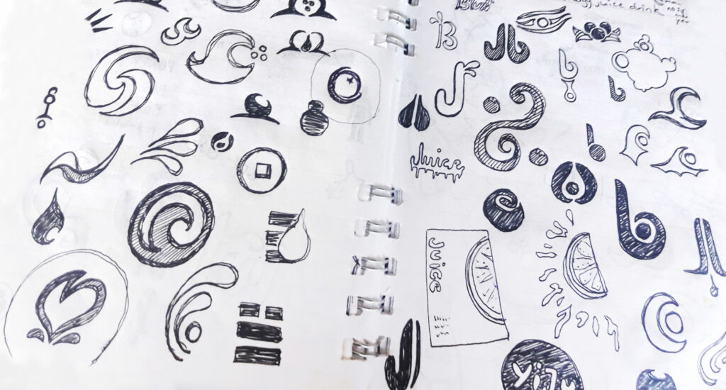 Bluti Logo Design Sketches